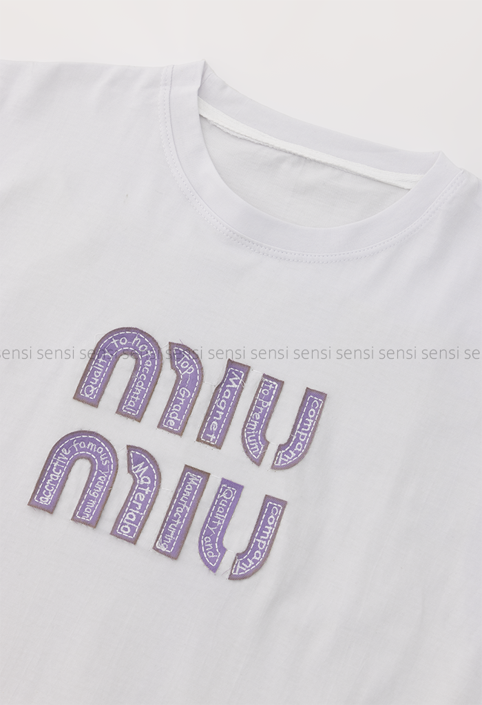 ست تیشرت شلوارکMIUMIUتیکه دوزی کد1006221